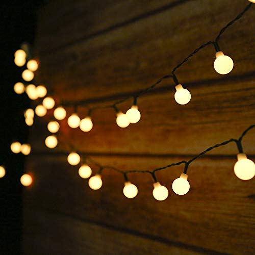 Guirnalda Luces Exterior Solar,Tomshine 50LED 6.9m Cadena de Luces bolas led decorativas,IP44 Impermeable 8 Modos,Guirnaldas Luminosas para Exterior,Interior,Jardines Fiesta de Navidad (Blanco Cálido) Guirnalda Luces Exterior Solar,Tomshine 50LED 6.9m Cadena de Luces bolas led decorativas,IP44 Impermeable 8 Modos,Guirnaldas Luminosas para Exterior,Interior,Jardines Fiesta de Navidad (Blanco Cálido)