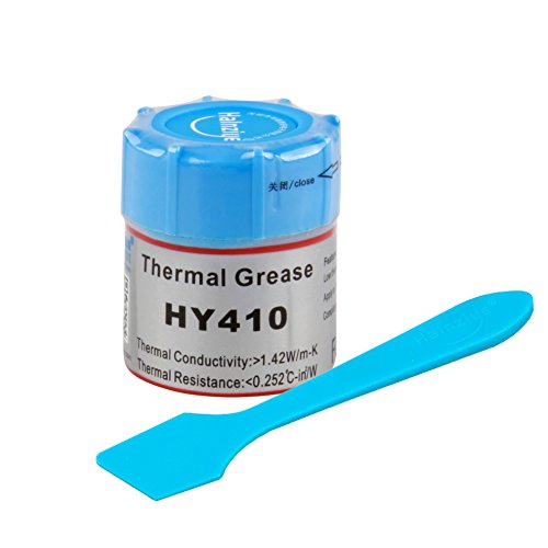 HALNZIYE HY410 - Tarro de 10 g, color blanco, > 1,42 W/m-K, rango de temperatura de -30 + 280 °C, contenido total de 10 g, grasa térmica para enfriamiento.
