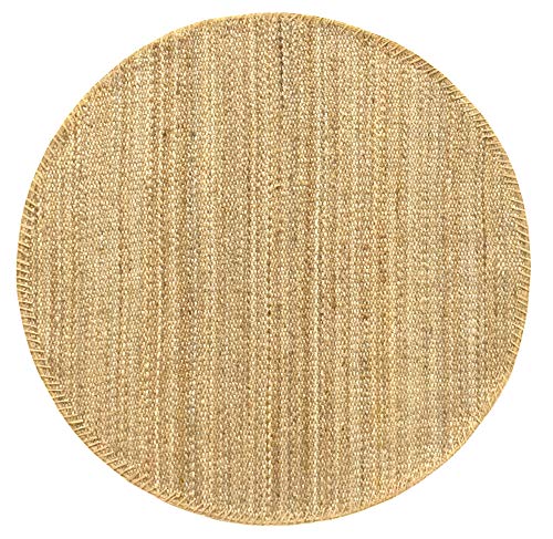 HAMID - Alfombra de Yute Granada Redonda 100% Fibra de Yute Natural - Alfombra Suave - Tejida a Mano - Alfombra de Salón, Dormitorio, Terraza, Entrada - Natural (150x150cm) HAMID - Alfombra de Yute Granada Redonda 100% Fibra de Yute Natural - Alfombra Suave - Tejida a Mano - Alfombra de Salón, Dormitorio, Terraza, Entrada - Natural (150x150cm)