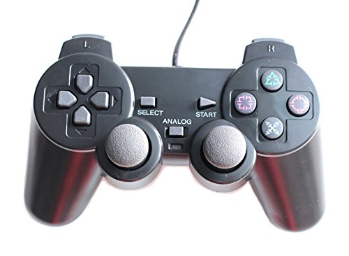 HaoYiShang Dual-Vibration Wired Game Controller compatible para Sony PS2 consola videojuegos