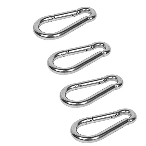 HDCRAFTER Mosquetón de acero inoxidable 304 resistente, 4 unidades, para el hogar, camping, pesca, senderismo, viajes (color: 4 unidades M8) HDCRAFTER Mosquetón de acero inoxidable 304 resistente, 4 unidades, para el hogar, camping, pesca, senderismo, viajes (color: 4 unidades M8)