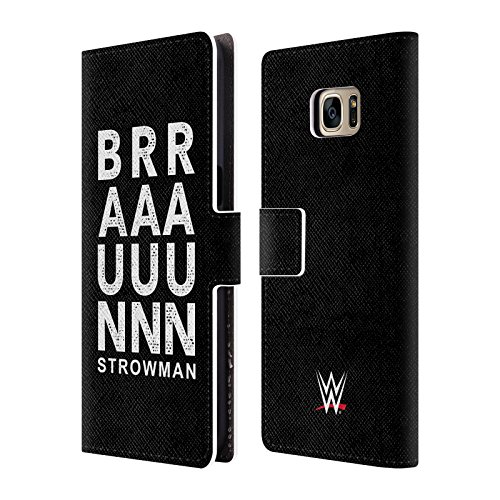 Head Case Designs Oficial WWE Braun Strowman 2018/19 Superstars 2 Carcasa de Cuero Tipo Libro Compatible con Samsung Galaxy S7 Edge
