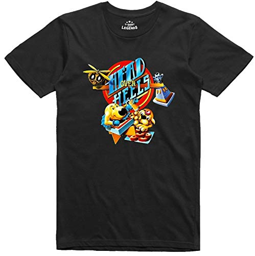 Head Over Heels Spectrum 48k C64k Classic Ocean Game Camiseta para Hombre Verano Impresión Divertida Manga Corta Al Aire Libre DIY Camiseta Linda Suelta Slim Cartoon Algodón O-Cuello Tops