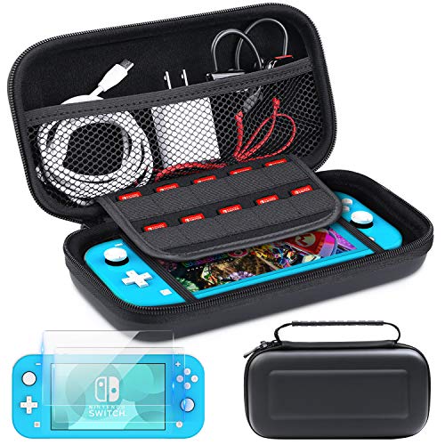 HeysTop Funda Compatible con Nintendo Switch Lite, Impermeable Carcasa Nintendo Switch lite de Transporte (Negro) + 2 Pcs 0.30mm Switch Lite Protector de Pantalla HeysTop Funda Compatible con Nintendo Switch Lite, Impermeable Carcasa Nintendo Switch lite de Transporte (Negro) + 2 Pcs 0.30mm Switch Lite Protector de Pantalla