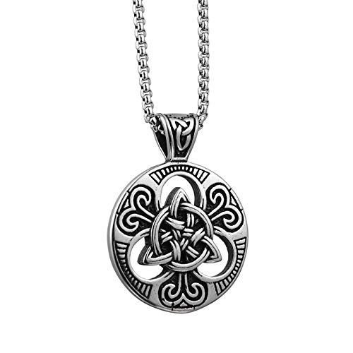 HHW Accesorios de Hip Hop para Discotecas Europeas y Americanas, Collar de Disco Celta para Hombres y Mujeres, joyería de Acero de Titanio HHW Accesorios de Hip Hop para Discotecas Europeas y Americanas, Collar de Disco Celta para Hombres y Mujeres, joyería de Acero de Titanio