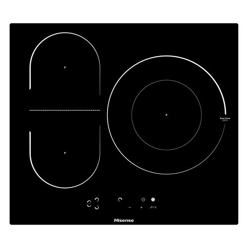 Hisense I6337C - Placa Inducción 3 zonas, 1 con foco gigante 32Cm, 2 conectadas entre si área Bridge, encimera de 60Cm, bloqueo infantil y terminación biselada Hisense I6337C - Placa Inducción 3 zonas, 1 con foco gigante 32Cm, 2 conectadas entre si área Bridge, encimera de 60Cm, bloqueo infantil y terminación biselada