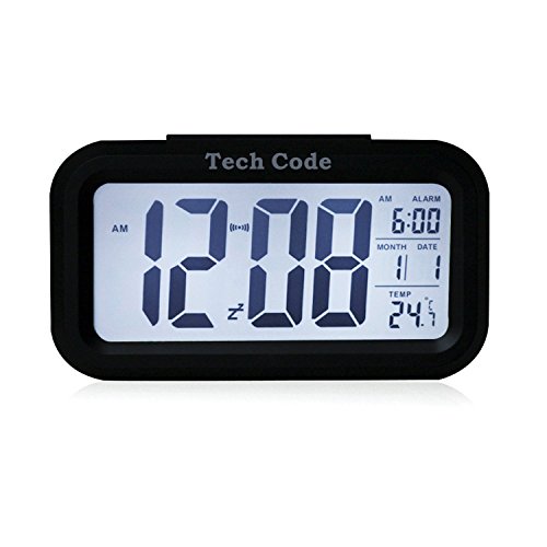 HITO - Despertador Reloj con Alarma de 5,3 Pulgadas - Despertador LED con información de Fecha, función Snooze, Sensor Luminoso y luz Nocturna