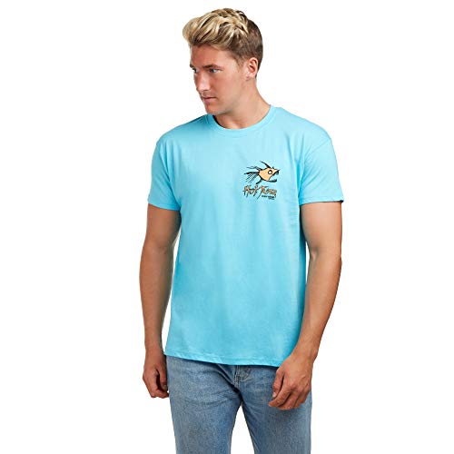 Hot Tuna Retro Piranha Camiseta, Azul (Atoll Blue Abl), Medium para Hombre