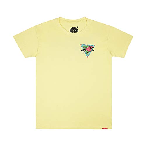 Hot Tuna Retro Triangle Camiseta, Amarillo (Pale Yellow Pye), Large para Hombre