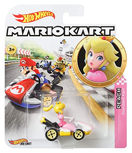 Hot Wheels - Mario Kart Peach, Vehiculos, Coche de juguete (Mattel GBG28) , color/modelo surtido
