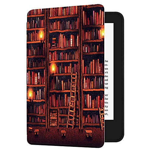 Huasiru Pintura Caso Funda para el Nuevo Kindle (10ª generación - Modelo 2019 - no es aplicable a Kindle Paperwhite o Kindle Oasis) Case Cover, Biblioteca