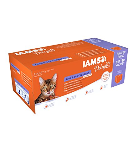 IAMS Delights Adult Cat Land & Sea Collection in Gravy 4,08 kg