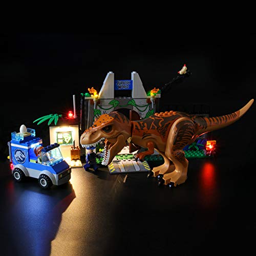 iCUANUTY Kit de Iluminación LED para Lego 10758, Kit de Luces Compatible con Lego Jurassic World T Rex Breakout (No Incluye Modelo Lego)