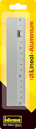 Idena 602121 - Regla (aluminio, 15 cm), color plateado