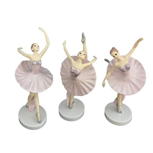 IMIKEYA - Juego de 3 figuras de bailarina de bailarina para niña