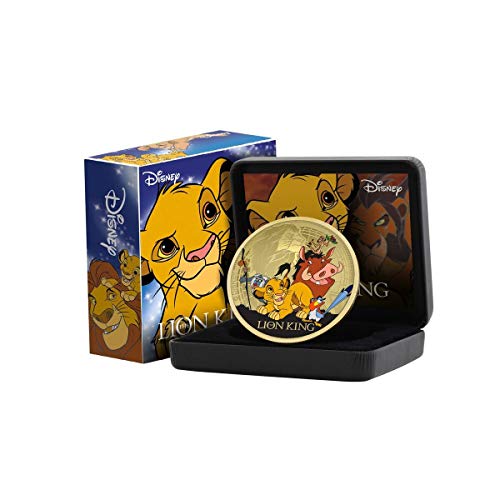 IMPACTO COLECCIONABLES Disney El Rey León Edición Luxe - Moneda / Medalla bañada en Oro 24 Quilates - 65mm