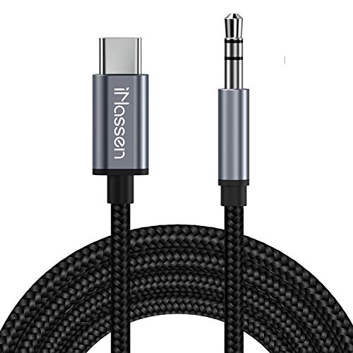 iNassen Cable USB C a aux para Samsung S20 Tipo C a 3,5 mm Adaptador de Auriculares para Coche Cable Macho para Samsung Galaxy S20 Note10, Huawei P40 P30 Pro P20 Mate 20 Pro, Google Pixel, Xiaomi