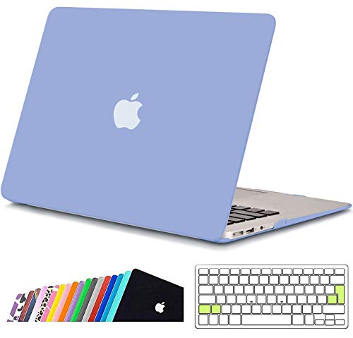 iNeseon MacBook Air Funda de 13 Pulgadas (Modelo A1466 A1369), Protectora Rígida Carcasa con Cubierta de Teclado para MacBook Air 13 2010-2017 (Tamaño 32.5 x 22.7cm), Azul Serenidad
