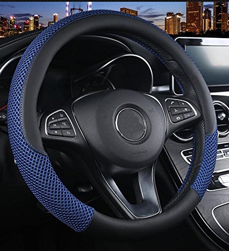 Istn - Funda de Volante de Seda de Hielo Transpirable Antideslizante para Unisex azul Istn - Funda de Volante de Seda de Hielo Transpirable Antideslizante para Unisex azul
