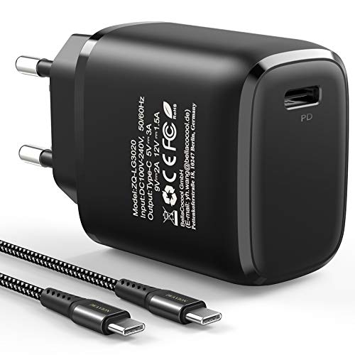 IWAVION Cargador USB C Rápido y 2M Cable USB Tipo C,18W PD Cargador de Pared USB Power Delivery 3.0 Cargador Móvil Carga Rapida para Samsung Galaxy S20/S10/S9/S8/Note10,Huawei P30/P20,Xiaomi,iPad Pro IWAVION Cargador USB C Rápido y 2M Cable USB Tipo C,18W PD Cargador de Pared USB Power Delivery 3.0 Cargador Móvil Carga Rapida para Samsung Galaxy S20/S10/S9/S8/Note10,Huawei P30/P20,Xiaomi,iPad Pro