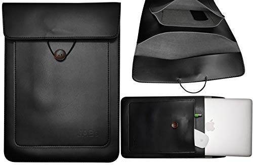 JABs Funda para portátil de piel vegana con soporte para lápiz y soporte para portátiles de 12 a 13 pulgadas, Microsoft Surface Pro 7/6/5/4 Prox, MacBook Air Pro IPad, color negro JABs Funda para portátil de piel vegana con soporte para lápiz y soporte para portátiles de 12 a 13 pulgadas, Microsoft Surface Pro 7/6/5/4 Prox, MacBook Air Pro IPad, color negro