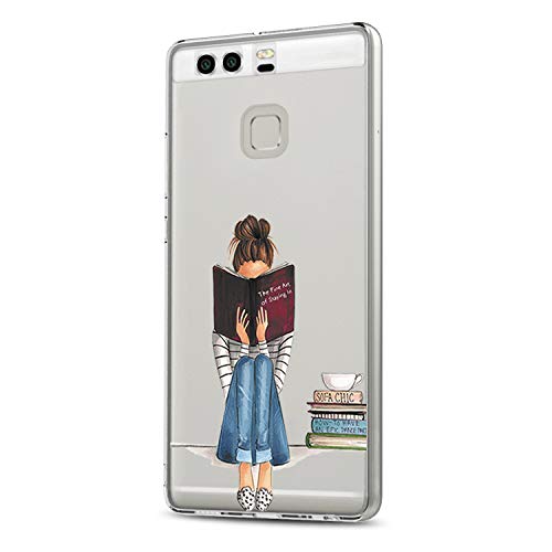 JEPER - Carcasa para Huawei P9 Lite, protección de silicona transparente flexible TPU original, ultra ligera, antigolpes, antiarañazos, con hojas G Talla única JEPER - Carcasa para Huawei P9 Lite, protección de silicona transparente flexible TPU original, ultra ligera, antigolpes, antiarañazos, con hojas G Talla única