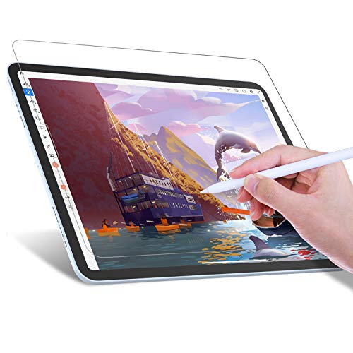 JETech Protector Pantalla de Papel Write Like Compatible iPad Air 4 10,9 Pulgadas (4.ª Generación), iPad Pro 11 Pulgadas (Modelos 2020 y 2018), Antirreflejos, Película de Papel PET Mate para Dibujar