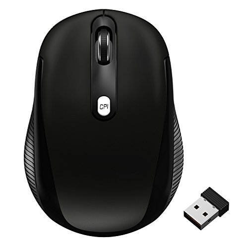 JETech Ratón Inalámbrico Óptico, 2.4Ghz, con Receptor Nano, 12-Meses Vida de la Batería, Negro JETech Ratón Inalámbrico Óptico, 2.4Ghz, con Receptor Nano, 12-Meses Vida de la Batería, Negro