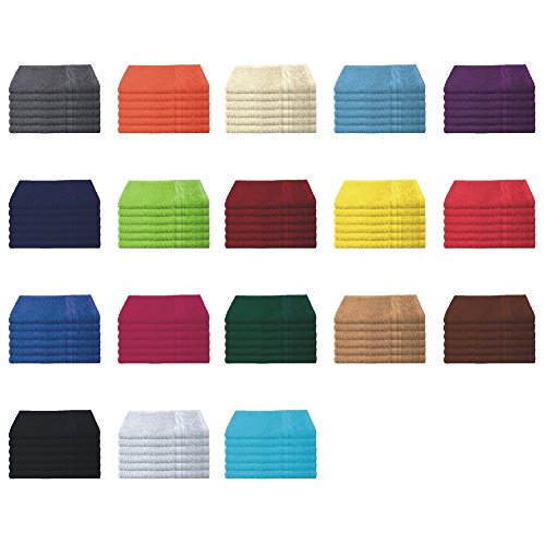 Juego de toallas para invitados, de 6 o 12 unidades en muchos colores – Toallas de 30 x 50 cm, 100% algodón, turquesa, 6er Pack