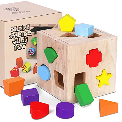 Juguete de Madera Montessori Rompecabezas de Madera de Cubo de Actividades Habilidades motoras para bebés Juego de clasificación de Forma y tamaño Juguete de Aprendizaje Educativo de para niños Juguete de Madera Montessori Rompecabezas de Madera de Cubo de Actividades Habilidades motoras para bebés Juego de clasificación de Forma y tamaño Juguete de Aprendizaje Educativo de para niños
