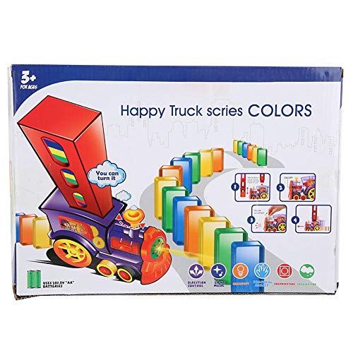 Juguete para vehículos Domino, Bloques de construcción electrónicos Coloridos Tren de Coches Juguete para vehículos de Aprendizaje temprano para bebés y niñas(Conjuntos de Trenes)