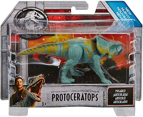 Jurassic World Protoceratops de ataque, dinosaurio de juguete (Mattel FVJ92)