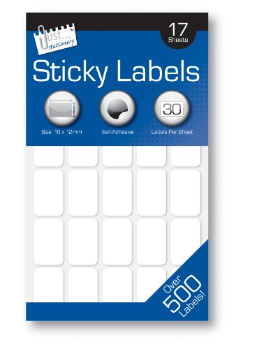 Just Stationery 19x12mm Sticky Label - White
