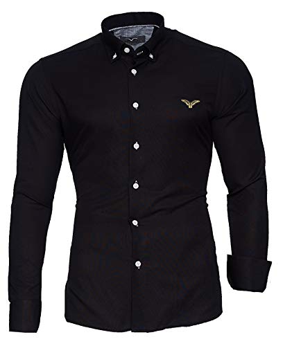 Kayhan Hombre Camisa, Oxford Black XXL