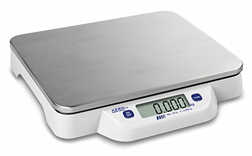 Kern ECB 20K-2N - Báscula de mesa (plana, portátil, sin complicaciones, placa de pesaje de acero inoxidable, rango de pesaje: 20 kg, legibilidad [d]: 10 g)