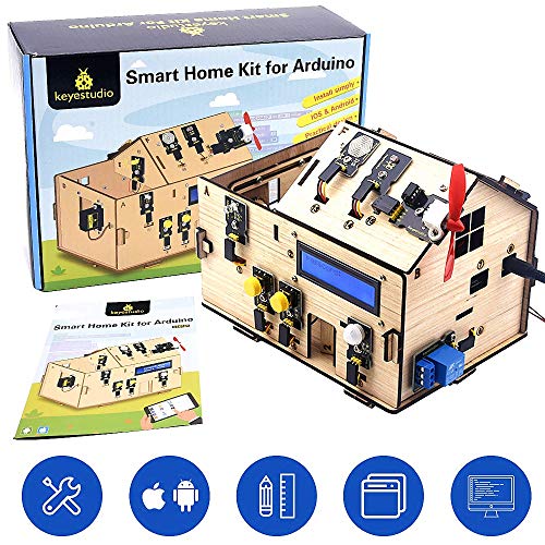 KEYESTUDIO Lot Home Stem Kit for Arduino Kit, Learning Internet of Things, Mechanical Building, Electrical Engineering, Code Educational Coding for Kids Teens Adults