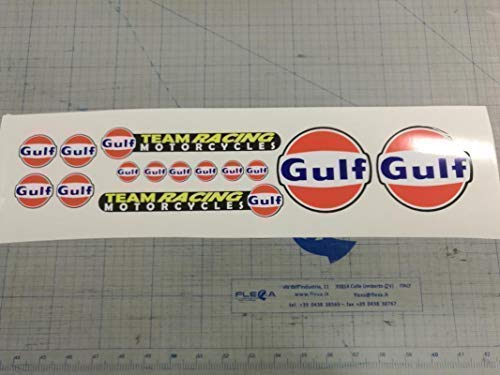 Kit de Pegatinas Logo Gulf Pegatinas Pegatinas Stickers Retro Vintage Race Moto