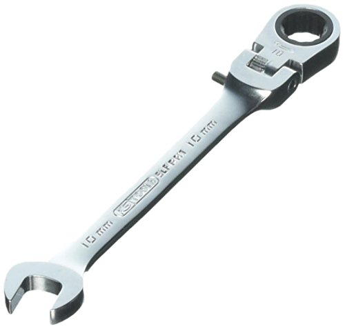 KS Tools 503.4810 Llave combinada con carraca articulada Gear (entrecaras 10 mm), 10mm