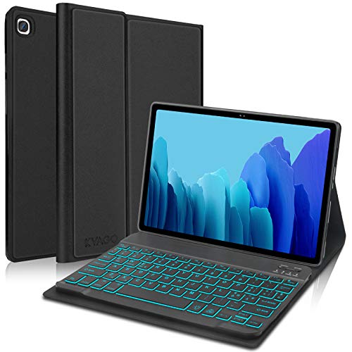 KVAGO Funda con Teclado Español para Tablet 10.4” Samsung Galaxy Tab A7 2020 SM-T505/T500/T507, Bluetooth Retroiluminación Teclado,Inteligente Carcasa con Auto-Sueño/Estela,Negro KVAGO Funda con Teclado Español para Tablet 10.4” Samsung Galaxy Tab A7 2020 SM-T505/T500/T507, Bluetooth Retroiluminación Teclado,Inteligente Carcasa con Auto-Sueño/Estela,Negro