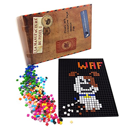 La Manufacture du Pixel – ¡Manualidad Pixel Art, Hobby Creativo, Mosaico, Diversión! – Has tu Propio Arte – Estaño de Colección – Juego de Marco y 900 Pixeles (Negro) La Manufacture du Pixel – ¡Manualidad Pixel Art, Hobby Creativo, Mosaico, Diversión! – Has tu Propio Arte – Estaño de Colección – Juego de Marco y 900 Pixeles (Negro)