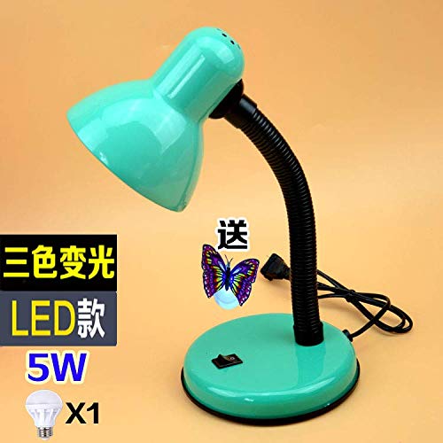 Lámpara de mesa hierro dormitorio dormitorio plug-in LED eye guard tifón escritorio universitario estudiantes simples modernos clip cama pequeña lámpara 30 * 12.5cm 4