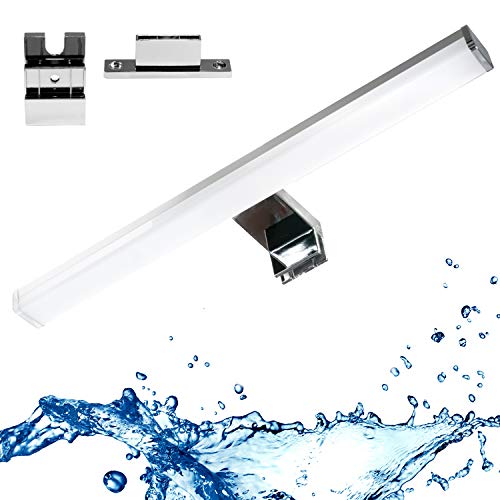 Lámpara LED para espejo de baño, 960 lm, 12 W, blanco neutro, 4000 K, luz de gabinete, lámpara de pared, IP44, 230 V, aluminio, longitud del producto 60 cm