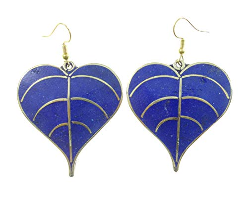 LAPISLÁZULI PIEDRAS PRECIOSAS COLOR AZUL FORMA DE DISEÑO ÚNICO FORMA DE HOJA DANGLE DANGLE PENDIENTES PARA LAS MUJERES PENDIENTES DE LATÓN MANO ÉTNICO TRIBALES ÉTNICAS PENDIENTES DE MODA TIBETANA LAPISLÁZULI PIEDRAS PRECIOSAS COLOR AZUL FORMA DE DISEÑO ÚNICO FORMA DE HOJA DANGLE DANGLE PENDIENTES PARA LAS MUJERES PENDIENTES DE LATÓN MANO ÉTNICO TRIBALES ÉTNICAS PENDIENTES DE MODA TIBETANA