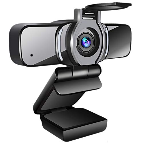 LarmTek - Cámara web HD 1080p con obturador de privacidad, cámara web para ordenador portátil, con micrófono, videollamadas panorámicas y soporte de grabación para conferencias, W3, Reino Unido