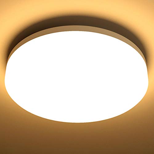 LE 15W Lámpara LED de Techo Blanco Cálido Impermeable IP54 1250LM 3000K Equivalente a 100W Lámpara Incandescente para Cocina, Balcón, Pasillo, Baño