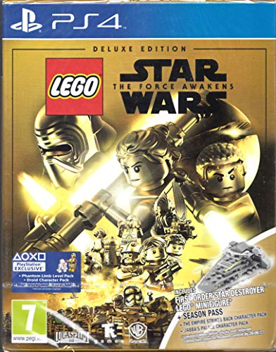 Lego Star Wars The Force Awakens Deluxe Edition PS4 Game (Star Destroyer Mini Figure - UK Import)