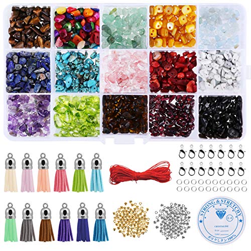 LEMESO pack de Surtidos de abalorios pietras colores adornos Kits para hacer bisutería