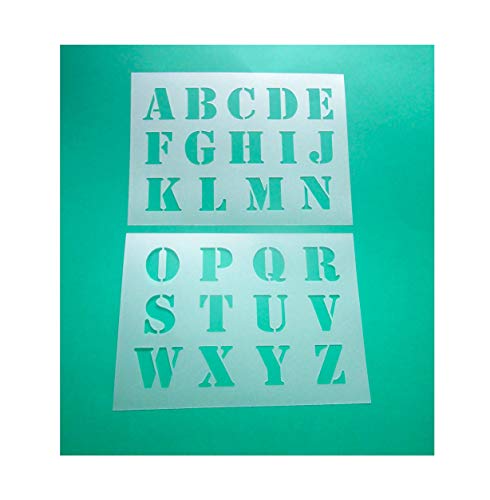 Letras de impresión grandes de 5 cm de alto, 2 plantillas Letras de impresión grandes de 5 cm de alto, 2 plantillas