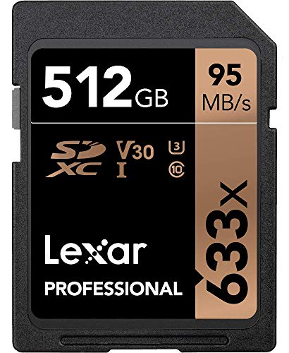Lexar Professional 633x - Tarjeta de memoria de 512 GB (SDXC, UHS-I)