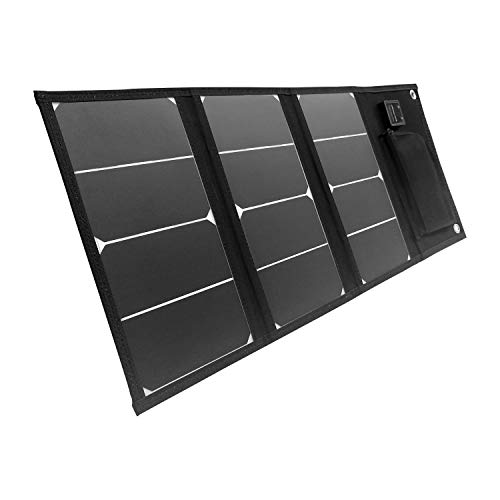 Litionite Arun 20W Panel Solar Plegable y portátil con 2 Puertos USB - Cargador para Smartphone/Tableta/teléfono/Action cámara/Consola de Juego/Power Bank/batería Externa/Power Bank